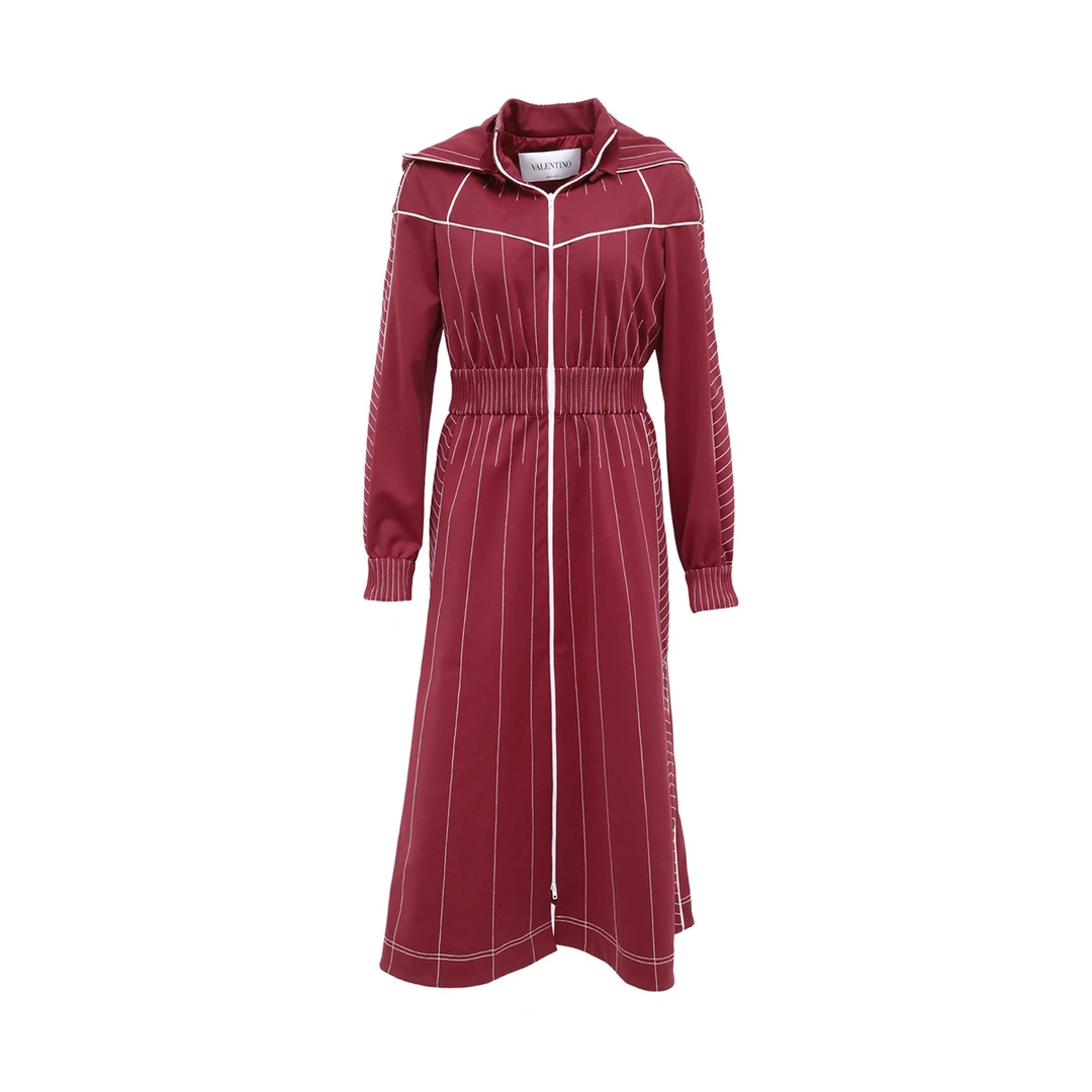 99新 Valentino/华伦天奴 连衣裙 桑蚕丝拼尼龙 38码 P234039303