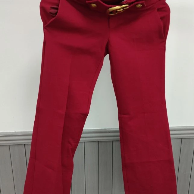 95新 GUCCI/古驰 双G金扣腰裤 462569 红色 P231399126