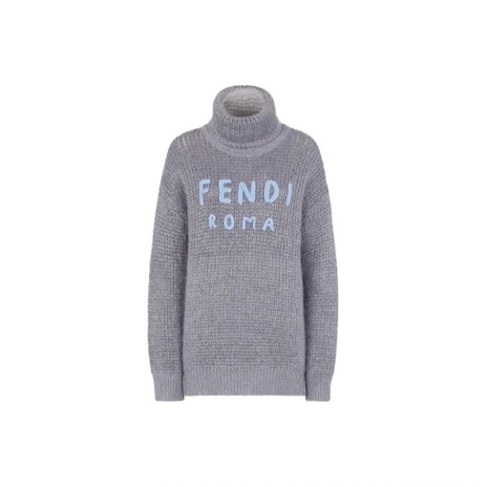 全新未使用 FENDI/芬迪 毛衣 灰色 羊绒马海毛灰色 TP026062