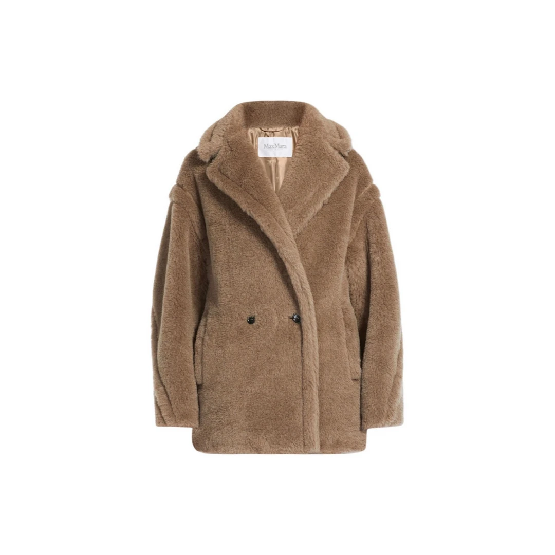 全新未使用 MaxMara 短泰迪 双排扣翻领长袖大衣 TP027035