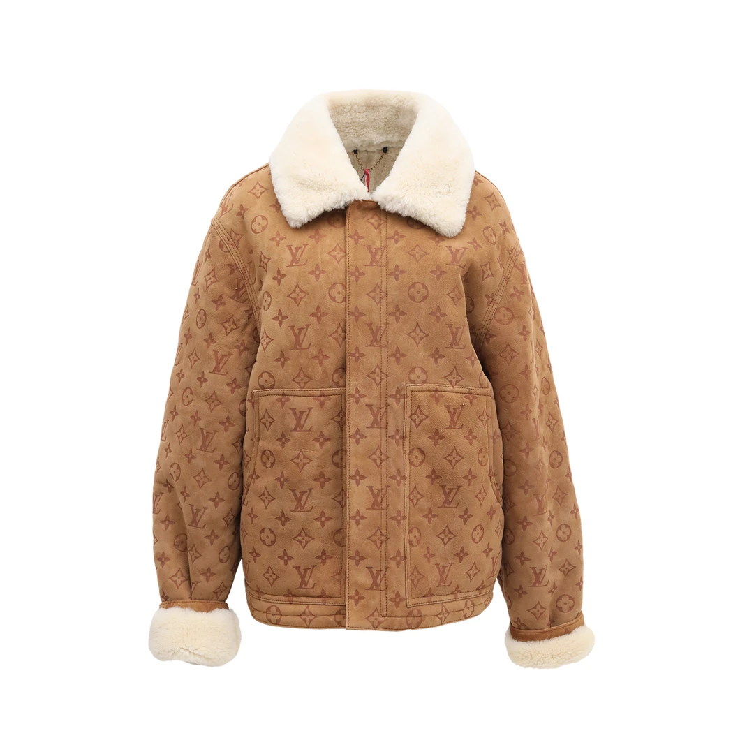 99新 LouisVuitton/路易威登 毛皮外套 皮革C/羊毛 P234967112