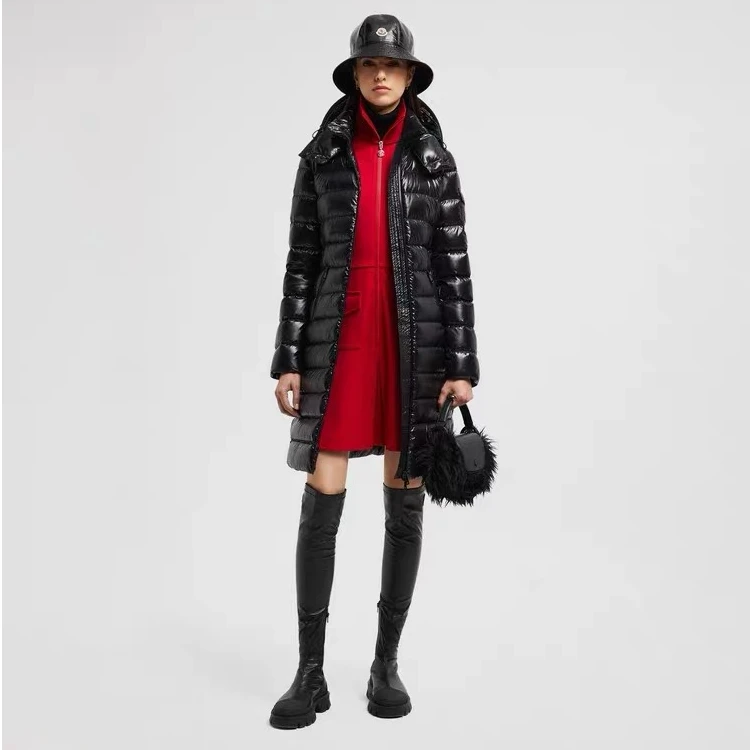 99新 MONCLER MOKA 长款羽绒服 黑色 00码 P242980678