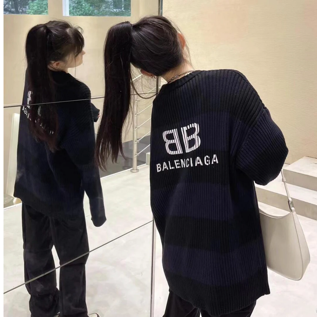 全新未使用 Balenciaga/巴黎世家 宽松版圆领毛衣 TP029231