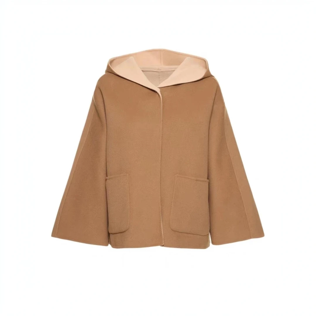 全新未使用 MaxMara 两面穿羊毛连帽夹克 TP026414