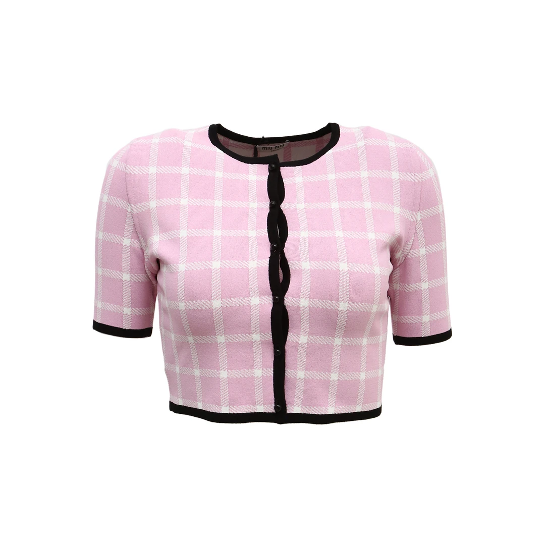 全新未使用 MIU MIU/缪缪 小香风 外套 粉色 粘胶纤维 P224932516