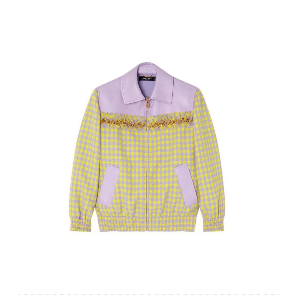 99新 VERSACE/范思哲 Versace 拼接链条夹克 42码 P234450406