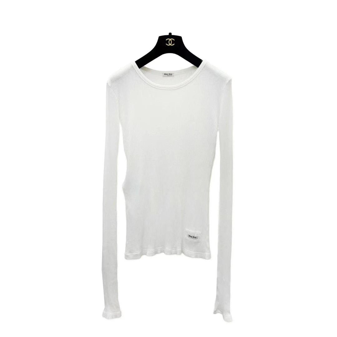 99新 MIU MIU/缪缪 白上衣 s码 胸围100 衣长65  wc