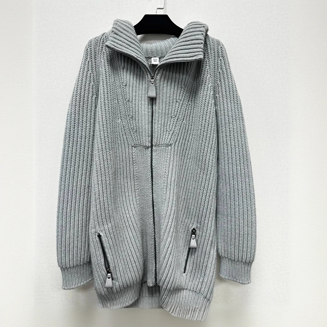 99新 Hermes/爱马仕 灰色羊毛外套 P234346977