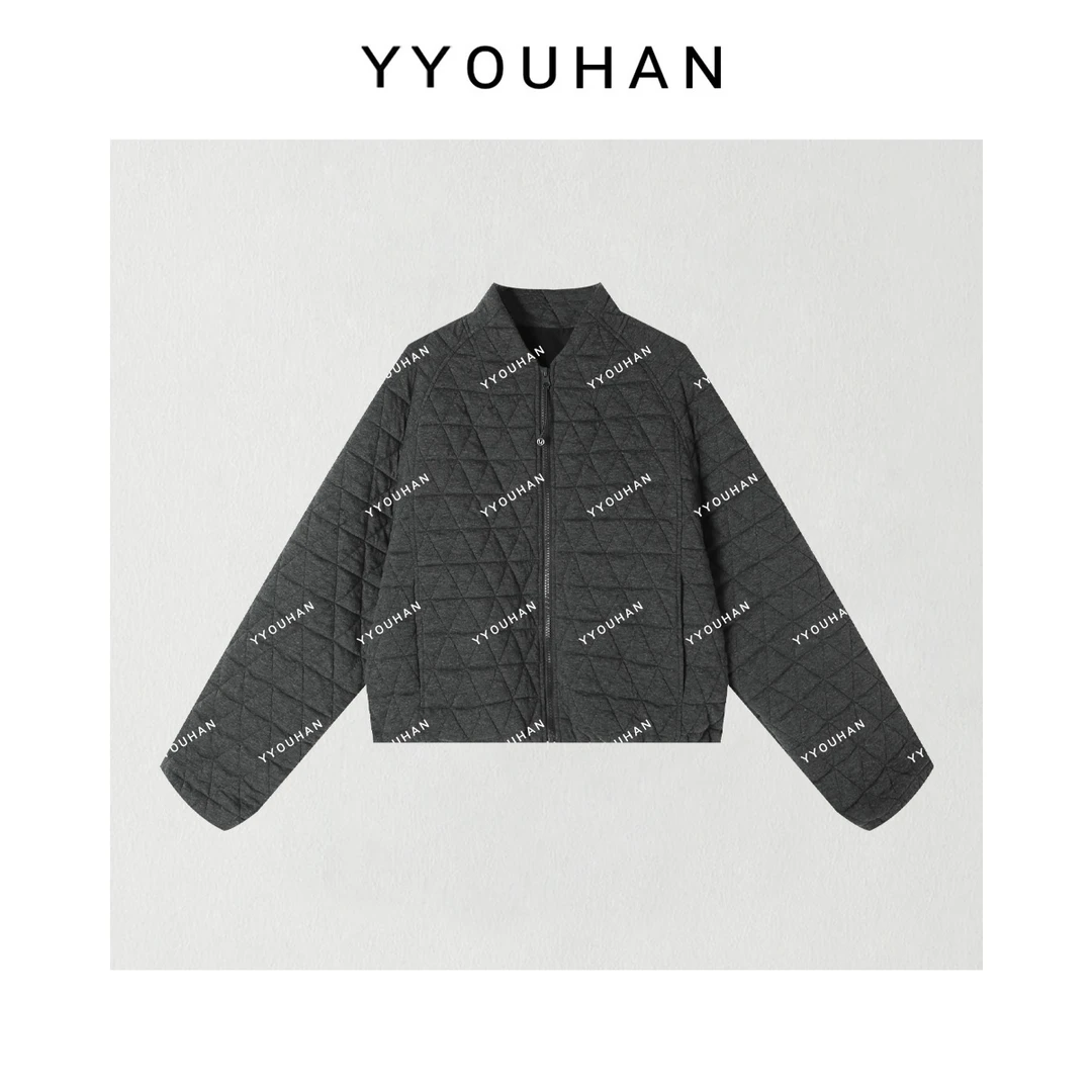 小众设计极简风纯色华夫棉百搭棉衣外套 2410B4604