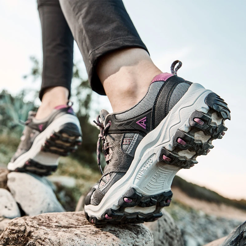 悍途登山鞋女防滑休闲徒步鞋秋季轻便透气耐磨爬山鞋户外运动鞋女