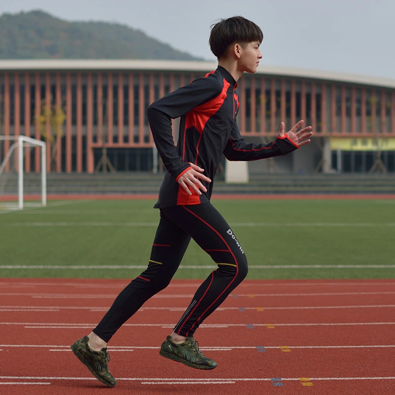 多威Dowin九分裤男女春秋季专业跑步紧身训练裤田径运动裤28405Z