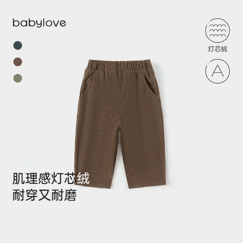【清货捡漏】babylove*junejunior儿童灯芯绒休闲裤秋季复古直筒裤