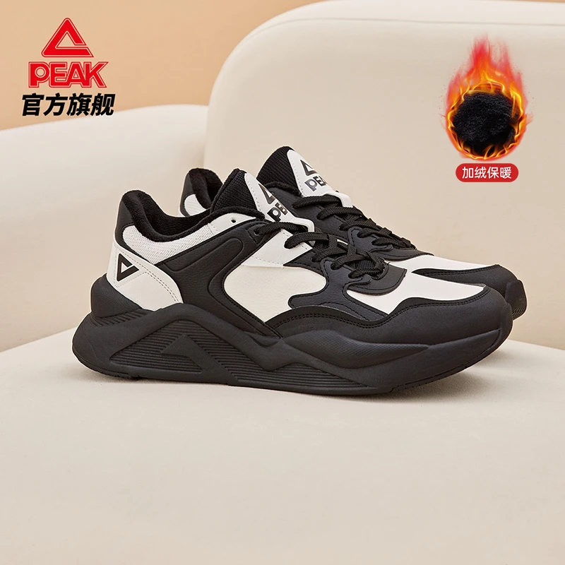 【加绒棉鞋】匹克舒适时尚运动情侣百搭老爹鞋厚底休闲鞋/DM340317