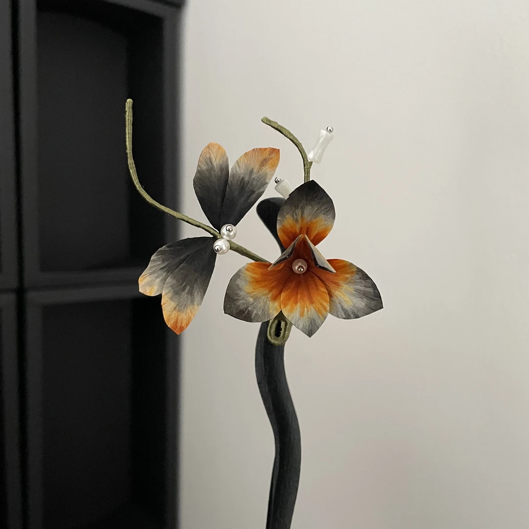 非遗绒花发簪古风簪子