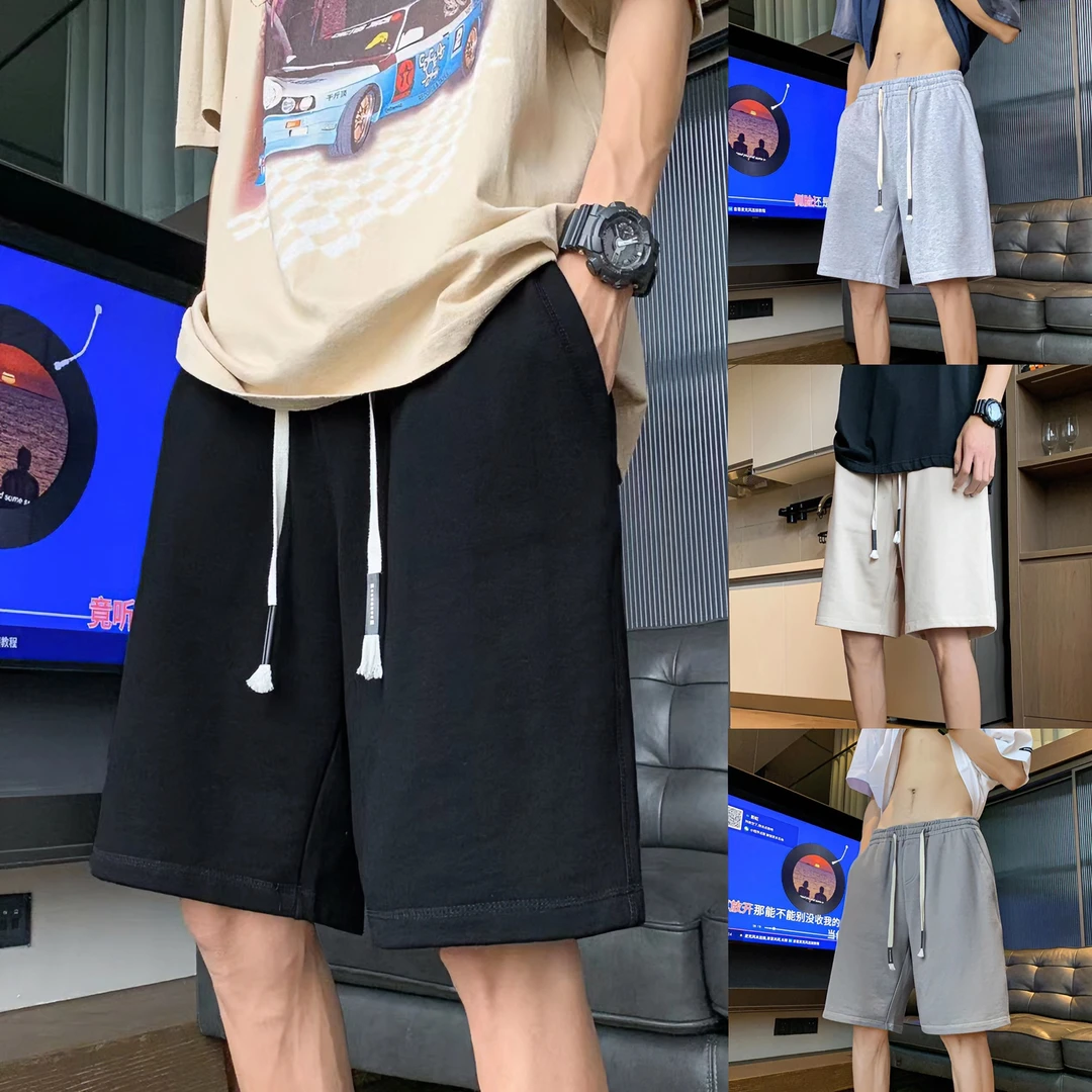 320G 重磅夏季宽松运动短裤男女美式直筒休闲五分裤百搭ins纯色潮
