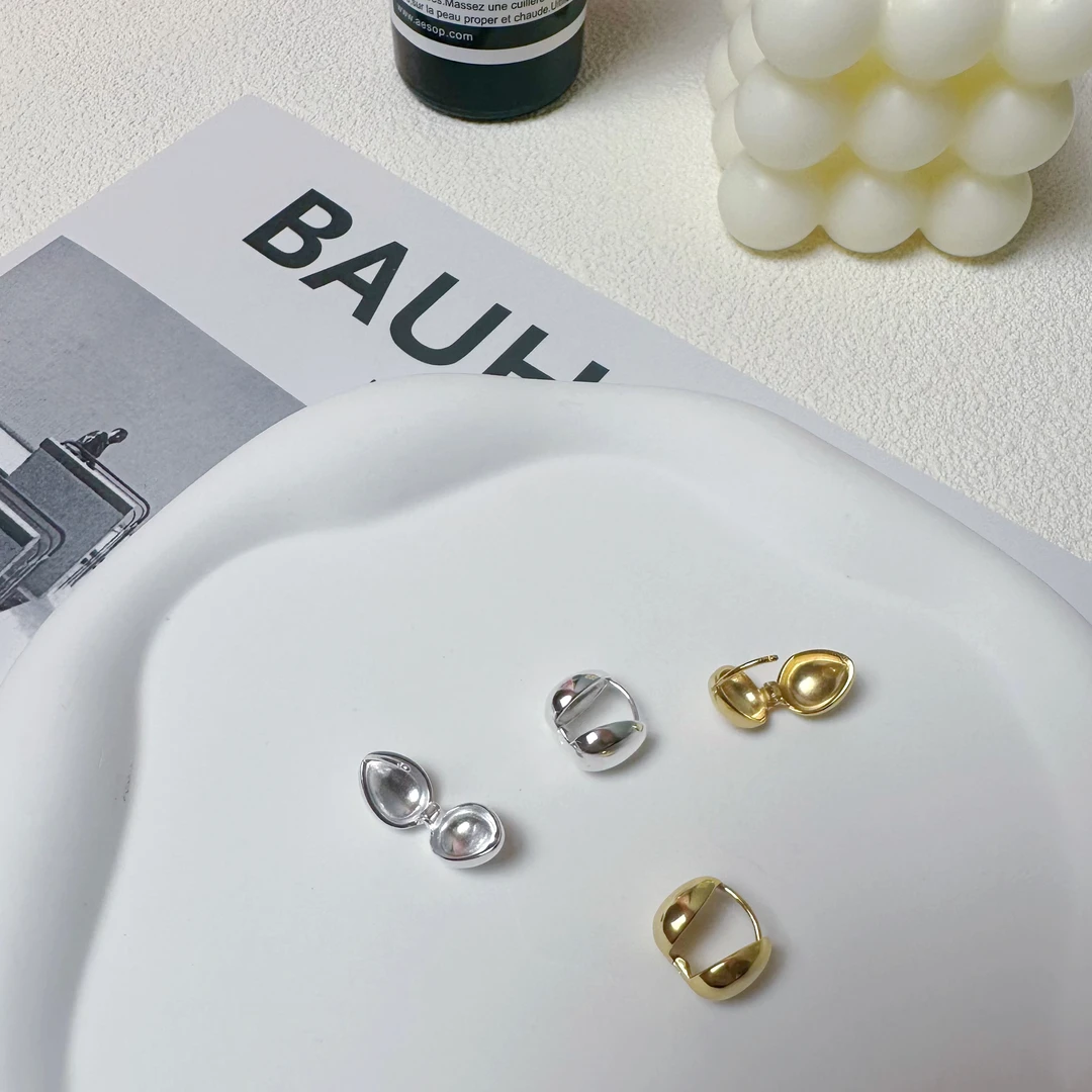 925银耳饰 法式复古立体水滴耳钉925个性小众高级感ins耳环