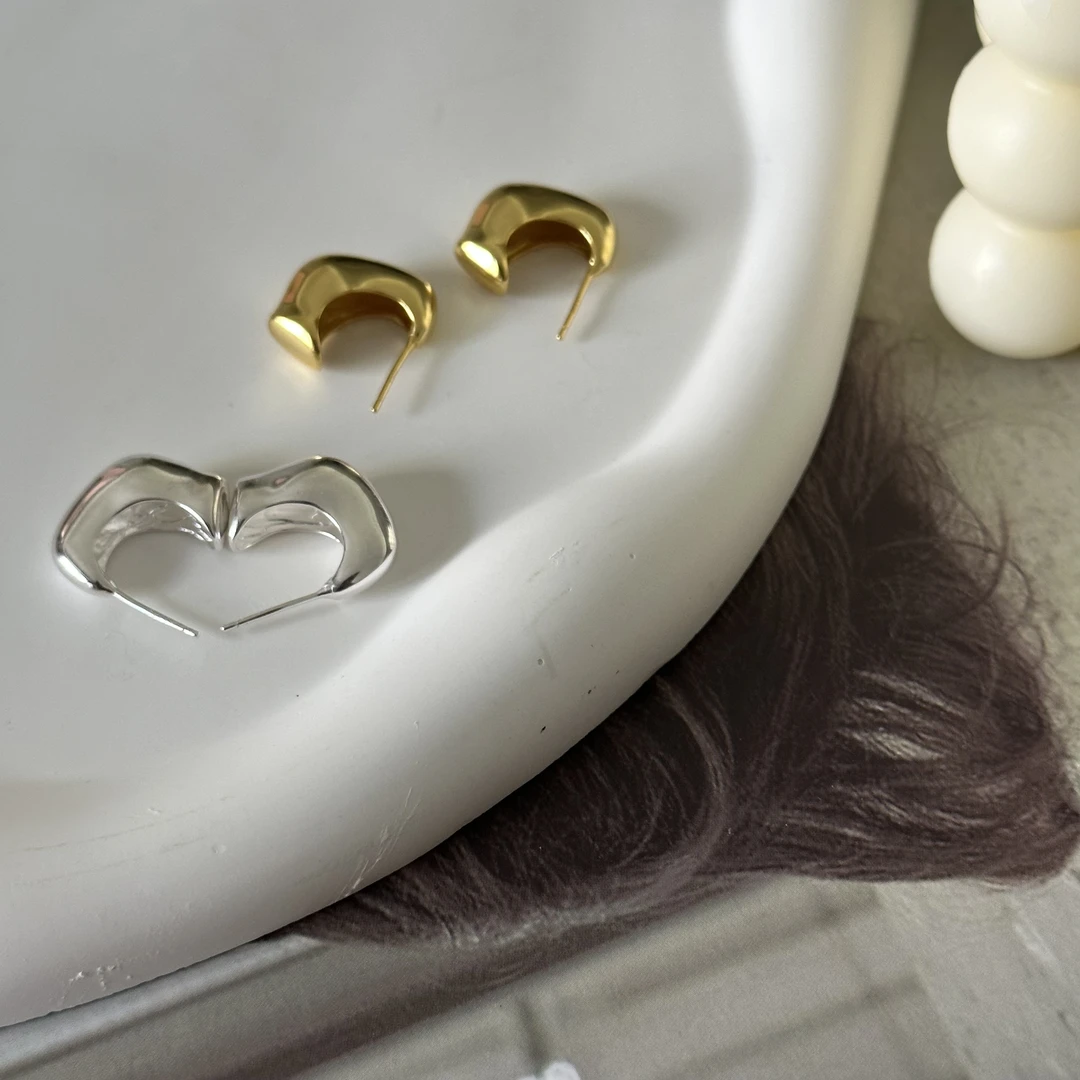 925银耳饰 925银日韩方形耳环耳钉