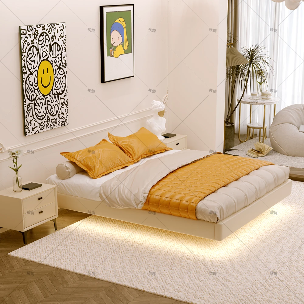 【榫卯结构】无床头悬浮床榻榻米排骨架床架卧室双人床支持定制尺寸