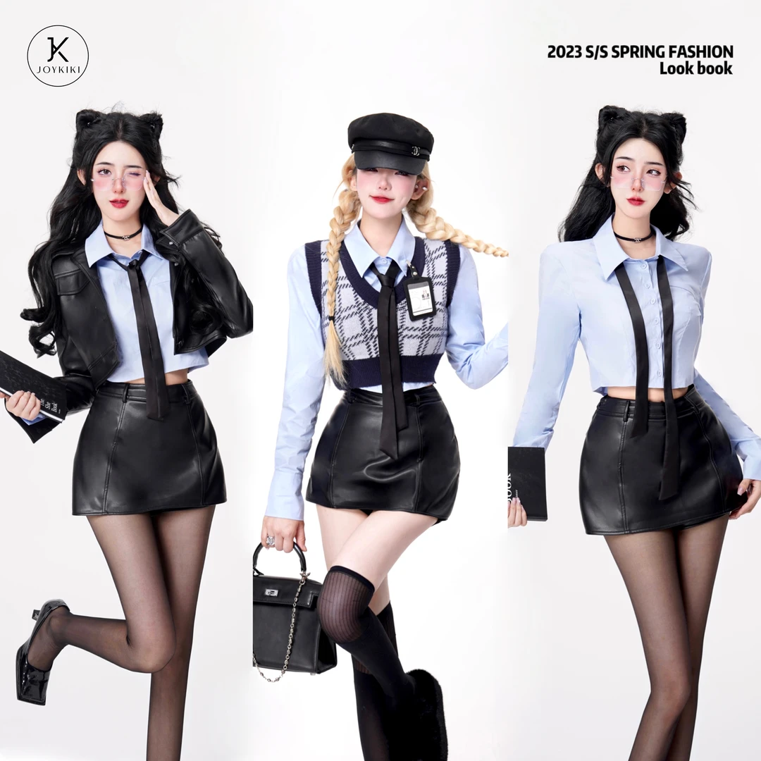 【JOYKIKI 清清!】【偏爱御姐】秋季学院辣妹纯欲显瘦衬衫 J23C365