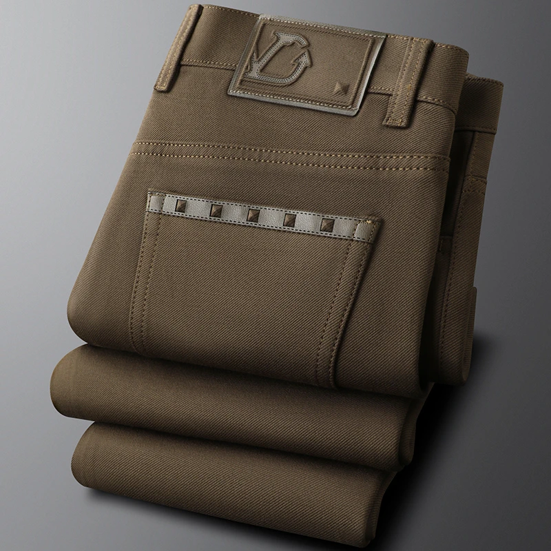 2025年秋冬季商务休闲裤男修身小直筒裤子男士简约时尚百搭长裤男