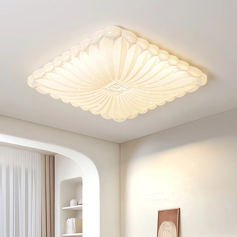 简约圆形卧室灯奶油风大气家用led餐厅书房主卧室餐厅灯客厅灯