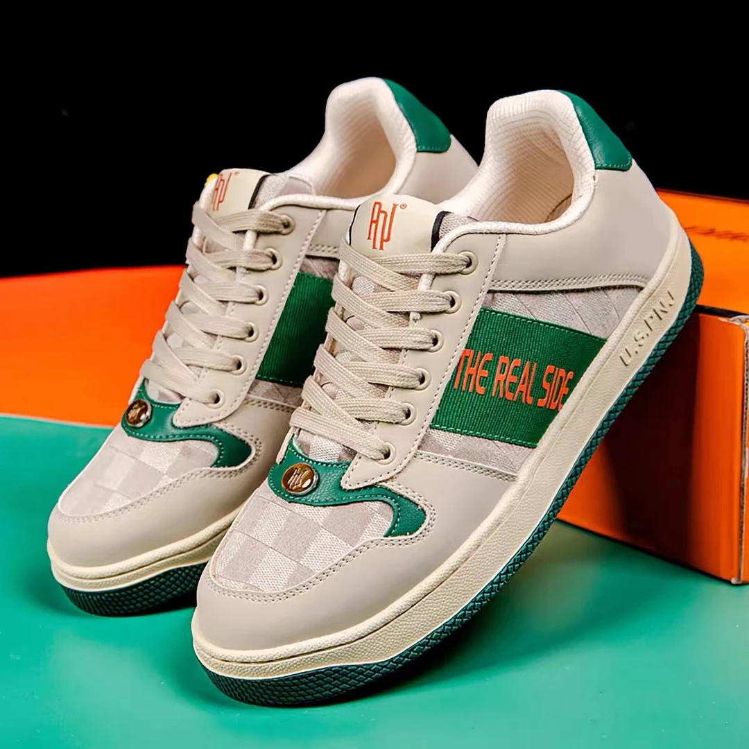 PNJ 低帮舒适透气经典轻奢风男士百搭通勤休闲运动日常时尚板鞋