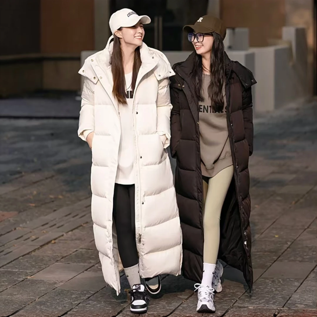 长款棉服女过膝到脚踝加厚170高个子东北棉衣情侣外套中戏棉袄