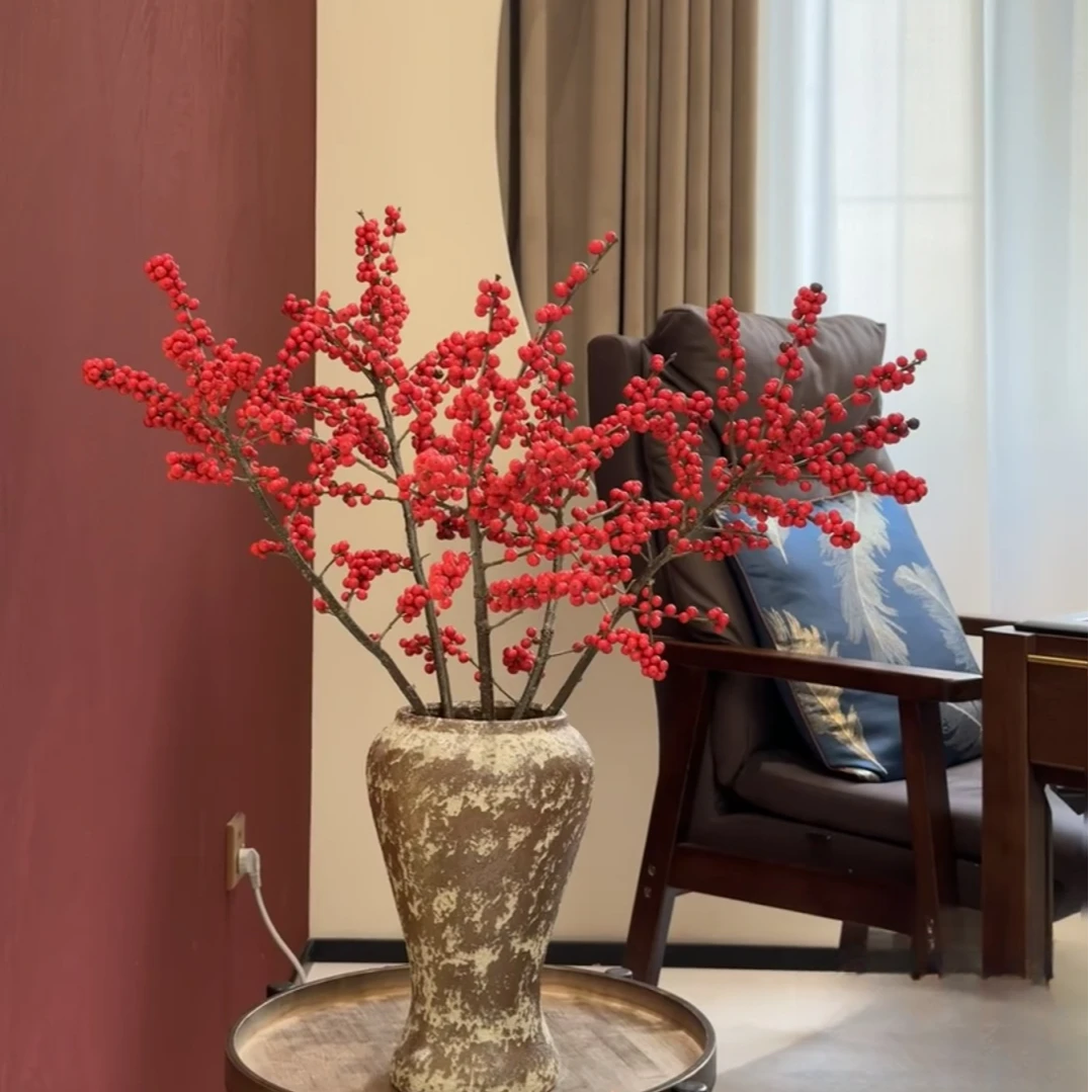 【七礼夫人】AAA级红色冬青60cm 年宵花材水培喜庆云南鲜花直发