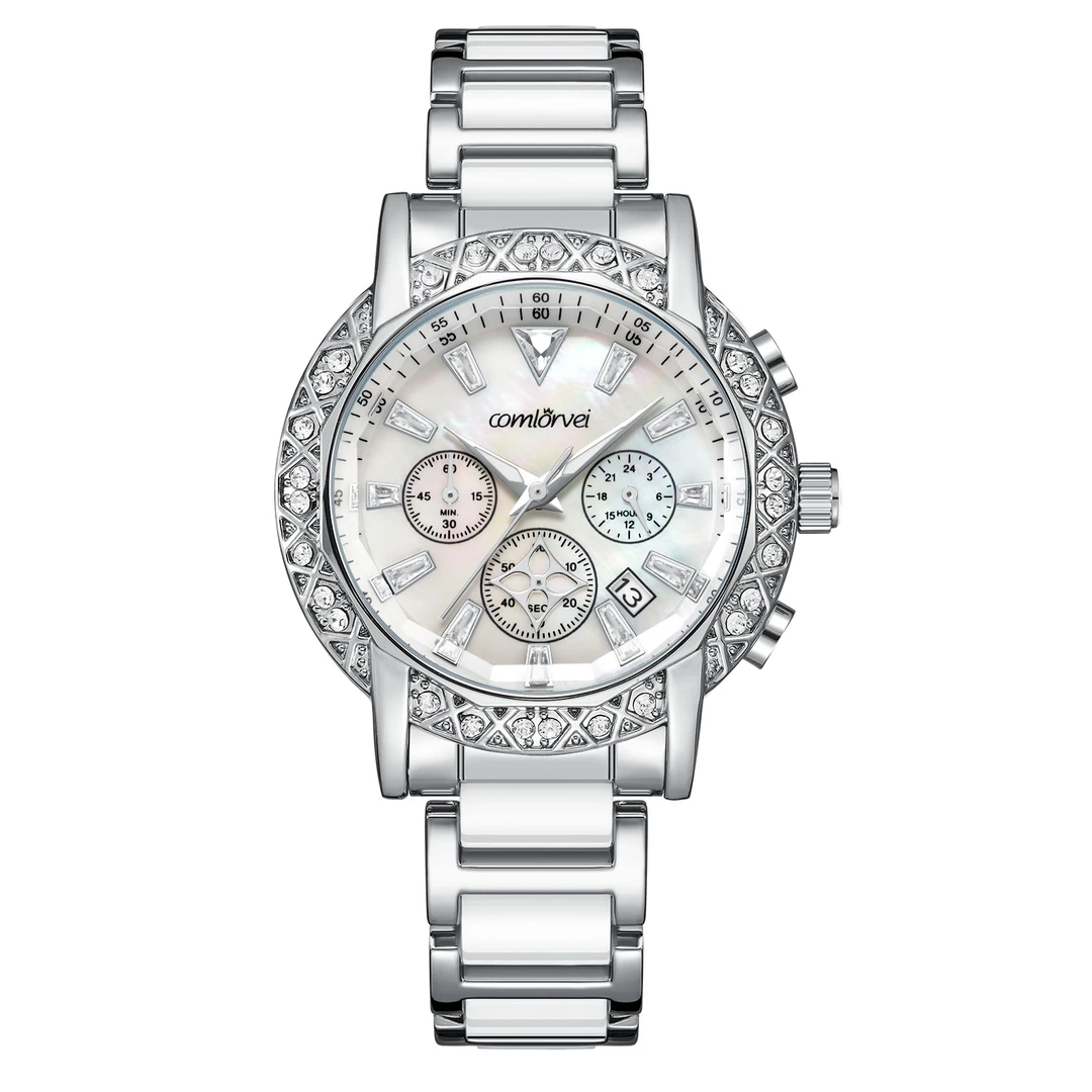 梦幻女神镶钻手表女士轻奢小众新款女生女式名牌正品气质陶瓷腕表