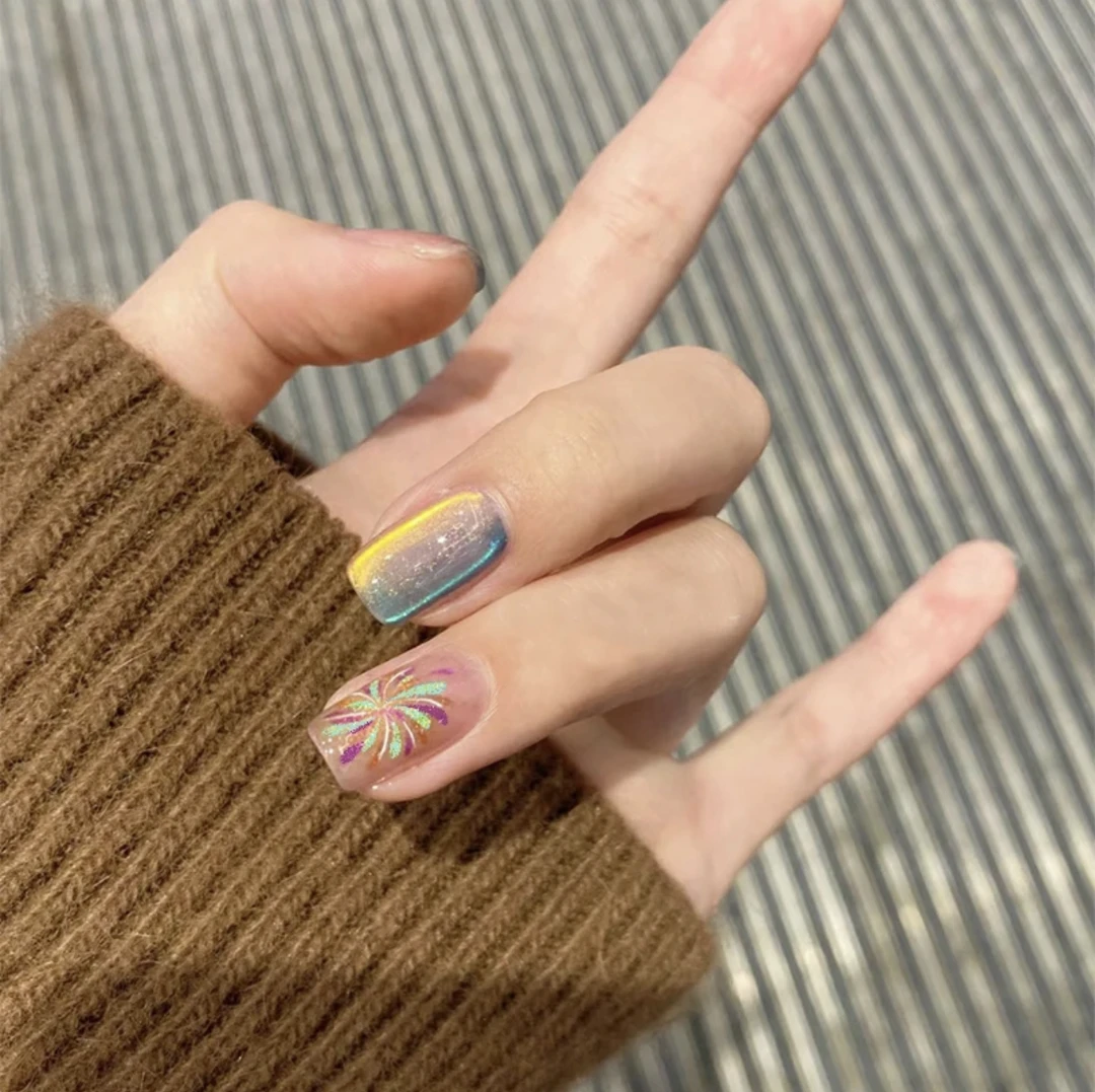 短款【双色猫眼烟花高级感】穿戴甲23