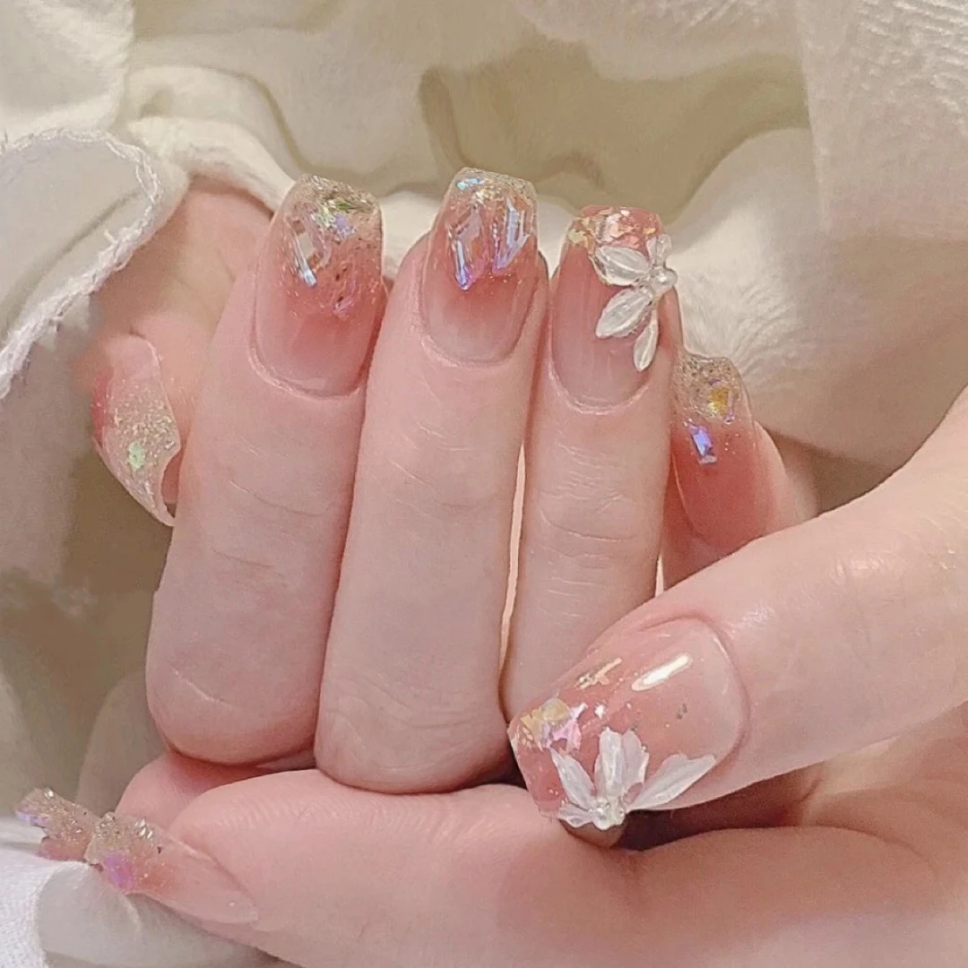 长短可选【显白腮红冰点花花】穿戴甲47