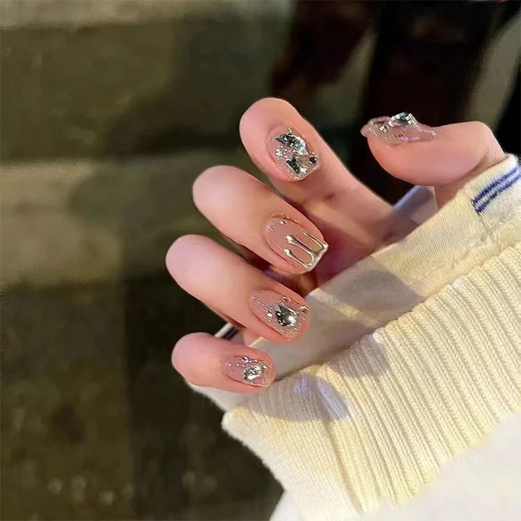 短款【立体手工爆闪碎钻】穿戴甲19