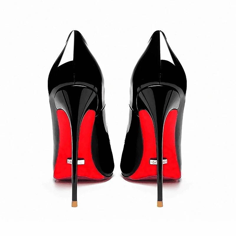 2025新款黑色红底高跟鞋女细跟12厘米性感轻奢高级感职业气质单鞋