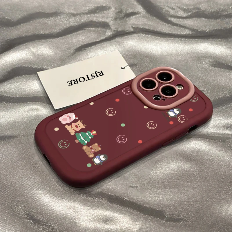 企鹅圣诞树适用iPhone15/14promax手机壳苹果13/12/11软套xr防摔