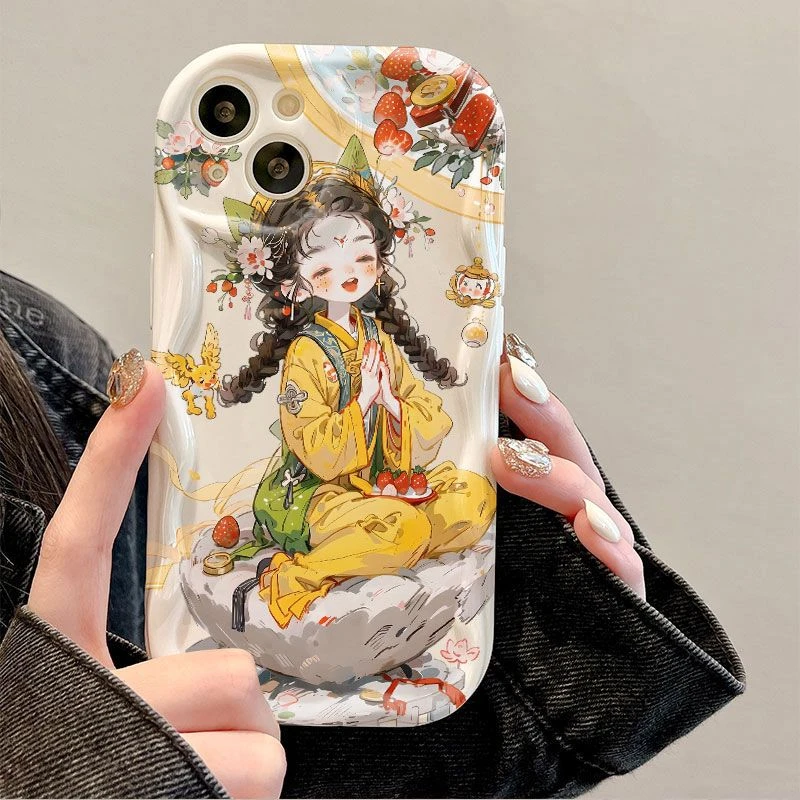 求财少女苹果14promax手机壳iPhone13全包7/8P防摔11/12硅胶xs/xr