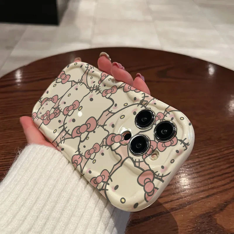 满屏凯蒂猫苹果oppo小米vivo华为手机壳iPhone15/14Promax/13/14