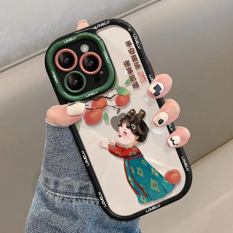 古风女孩适用iPhone14promax/15手机壳13软12华为/小米/oppo/vivo