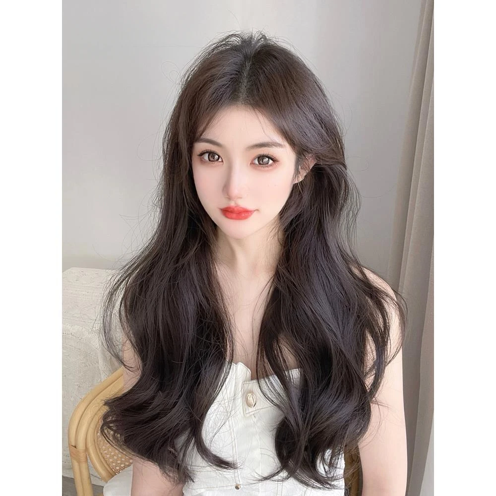 一片式u型女假发片微卷蓬松增发量隐形假发长发大波浪无痕接发片