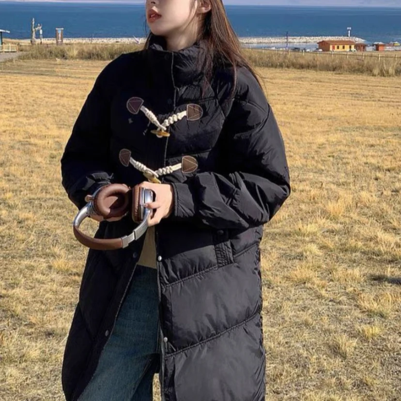 【双11福利】专柜正品立领加厚牛角扣羽绒服韩版宽松355