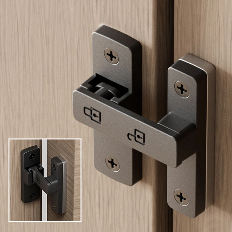 免打孔门扣90度推拉门锁扣移门锁谷仓门锁卡扣防盗门插销厕所门栓