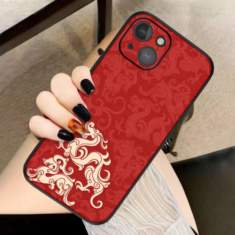 金祥龙纹苹果15promax手机壳新款iphone15女款2024龙年14pro