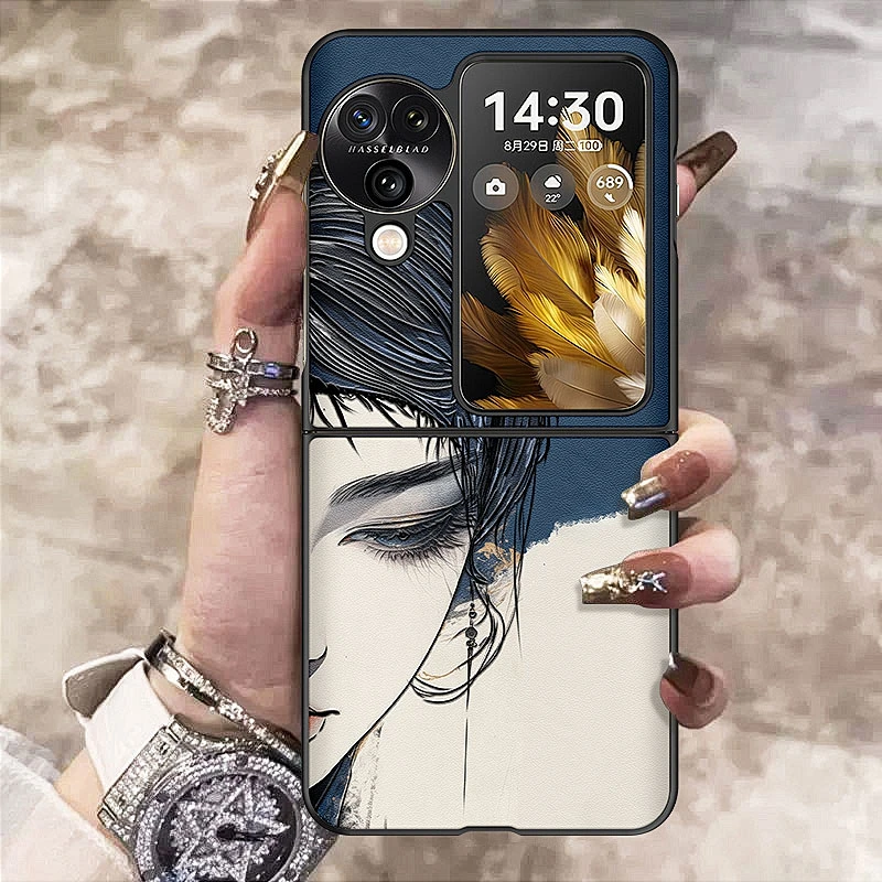 半脸妖姬OPPOfindn3flip手机壳新款OPPOfindn2flip时尚创意女find