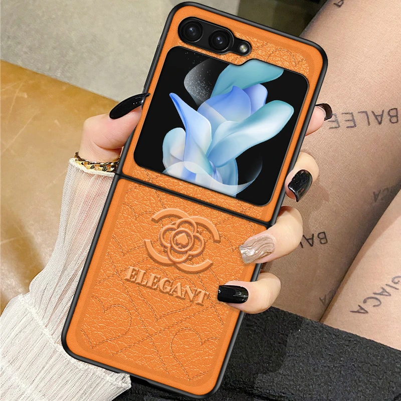 时尚小香风适用三星zflip5折叠手机壳新款女款w24flip高级感zflip