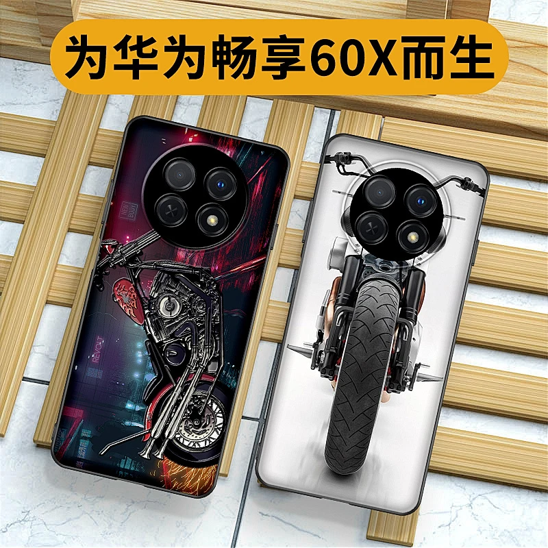 午夜摩托华为畅享60x手机壳新款男生创意个性 畅想x60复古潮防摔