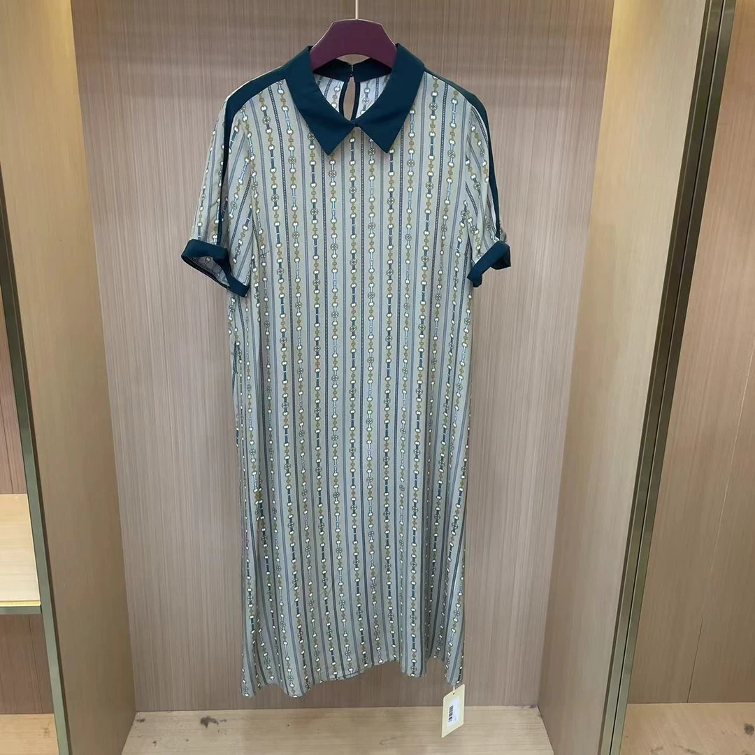 【LJWM】时尚休闲桑蚕丝女装连衣裙Q1017