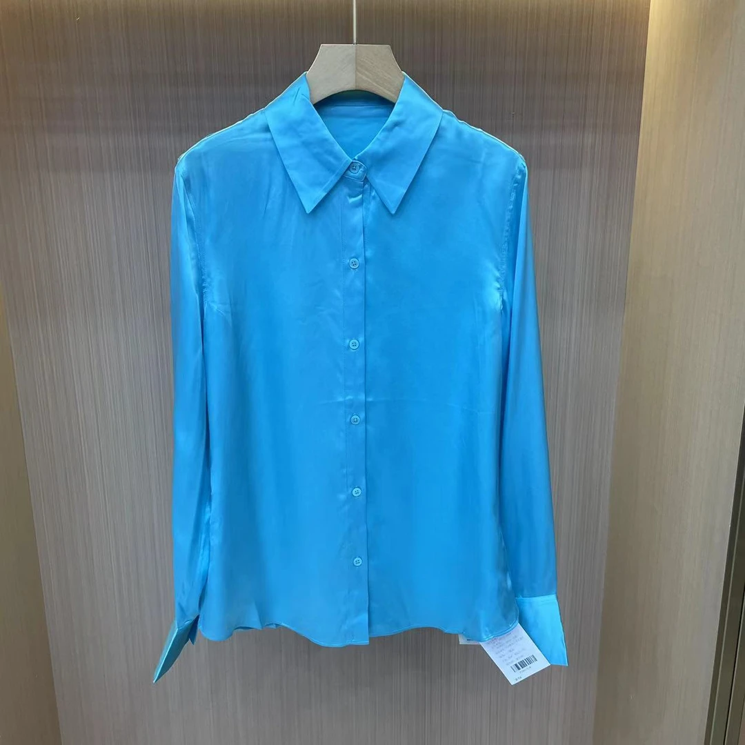 【LJWM】重磅桑蚕丝长袖衬衫 F1091