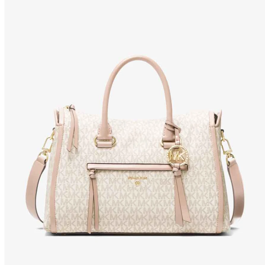 全新未使用 MICHAEL KORS/迈克高仕 Carine 中号老花手提包