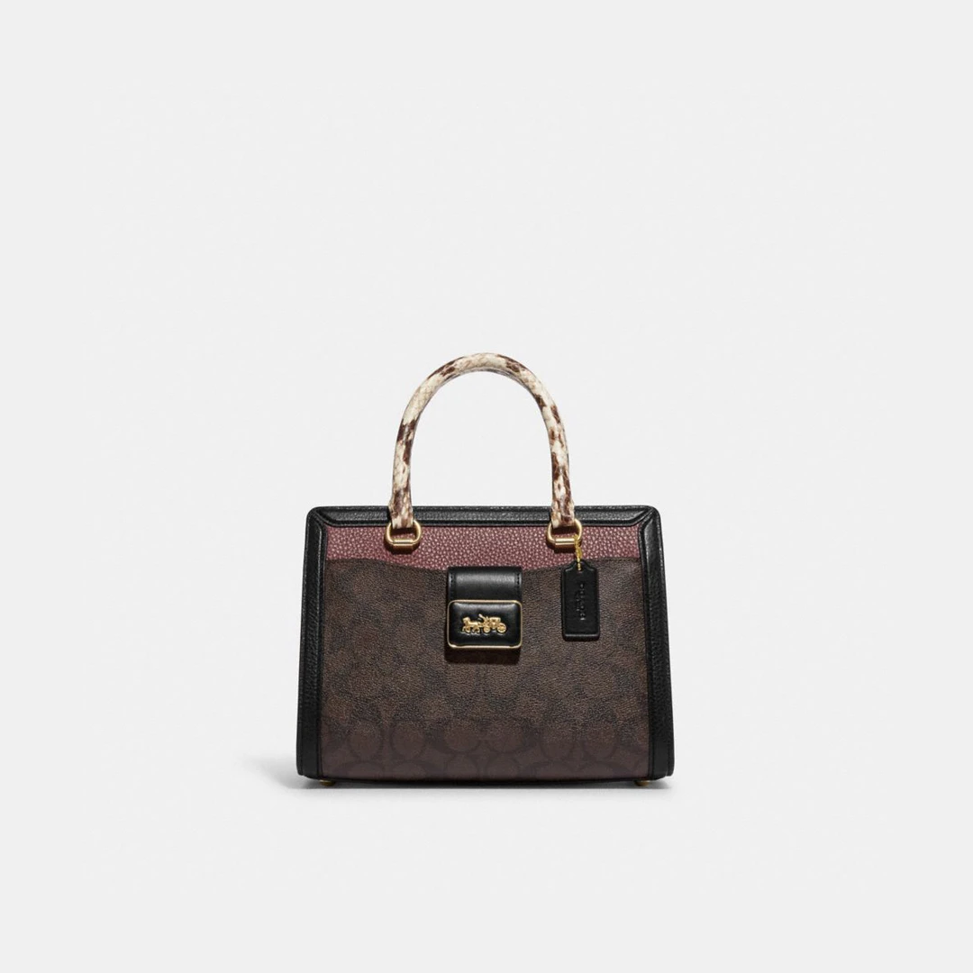 全新未使用 COACH/蔻驰 Grace 24中号经典老花单肩手提包CD701
