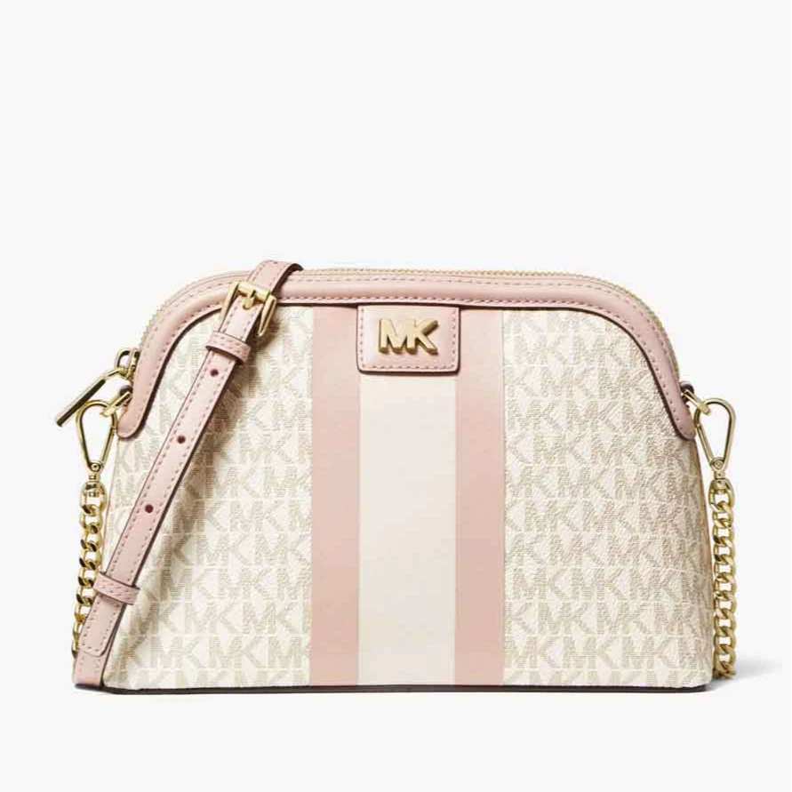 全新未使用 MICHAELKORS/迈克高仕 Mott 大号老花拉链斜挎包