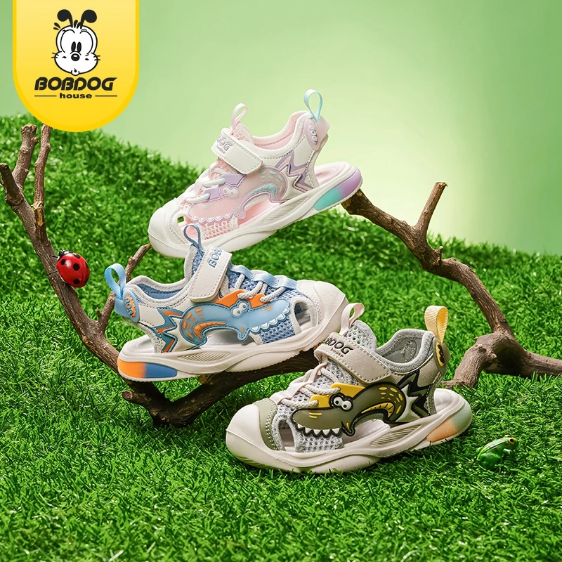 巴布豆家族童鞋 春夏季网面小童时尚机能凉鞋BMD24X352 22-30码